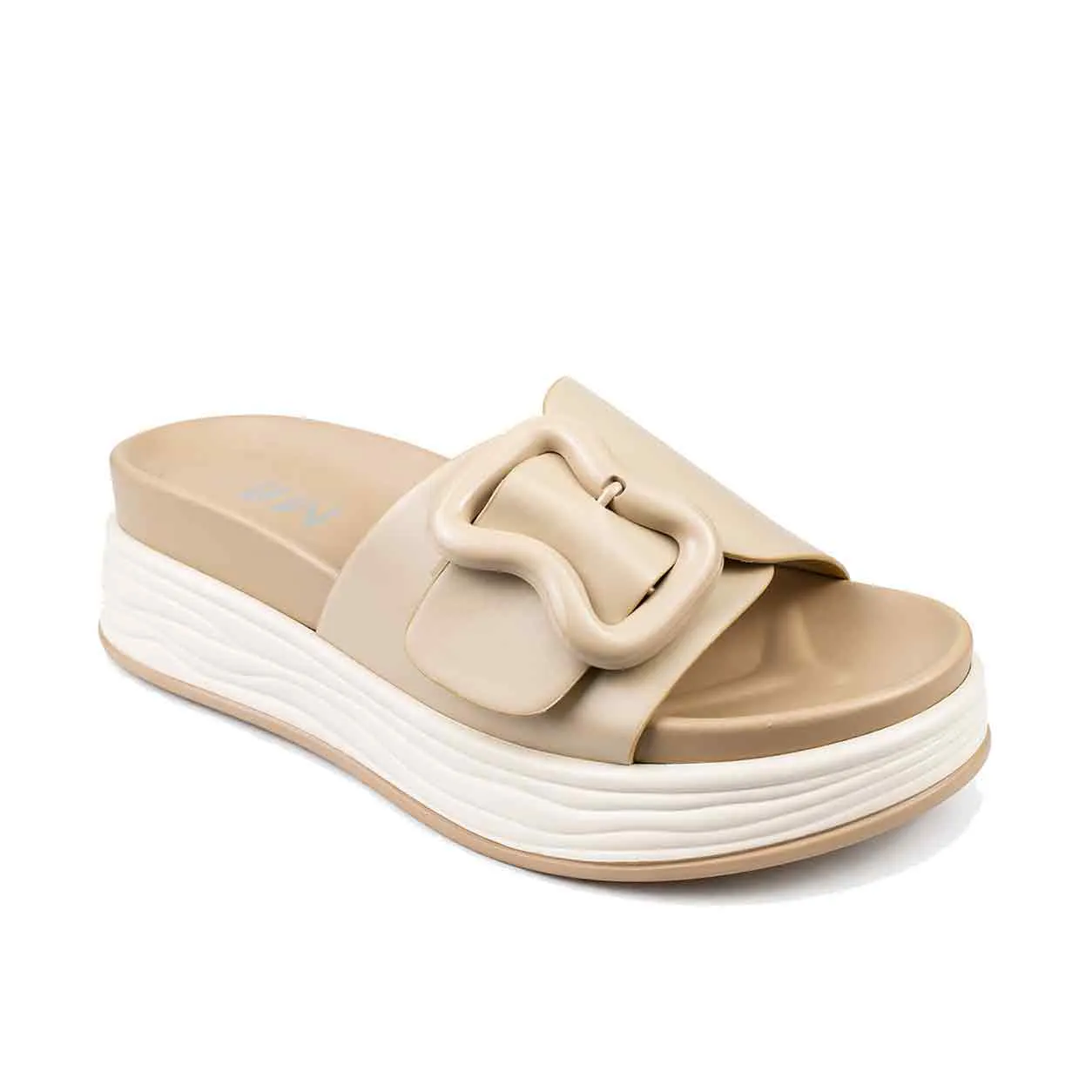 Sandale Compense pour femme 23491 beige